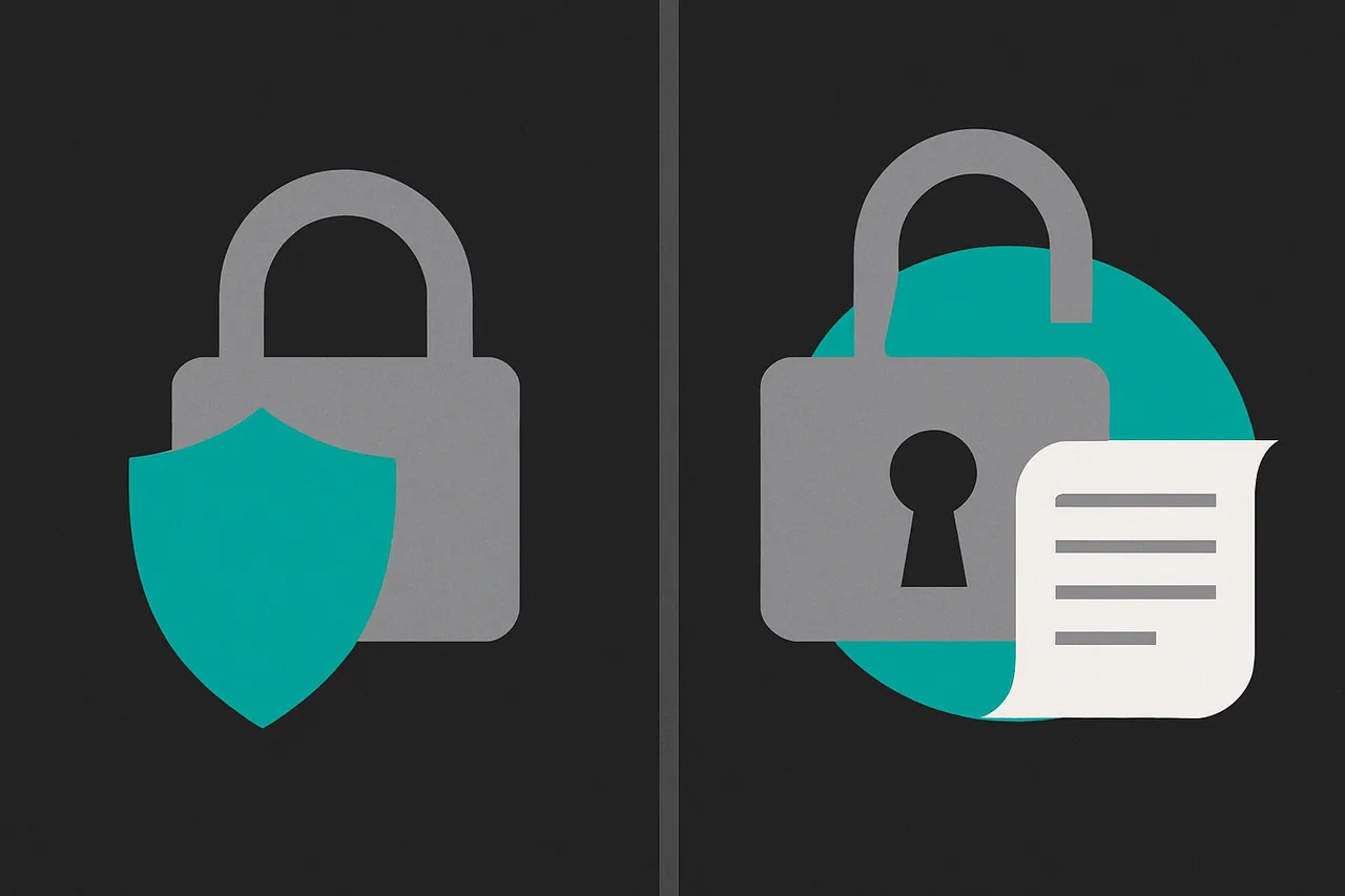 Visual comparison showing the gap between advertised privacy protection and actual data disclosure practices