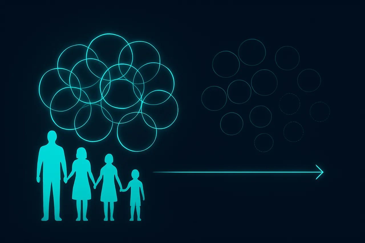 Visual comparison of data broker removal across multiple platforms, showing how information cascades through networks and gets systematically removed