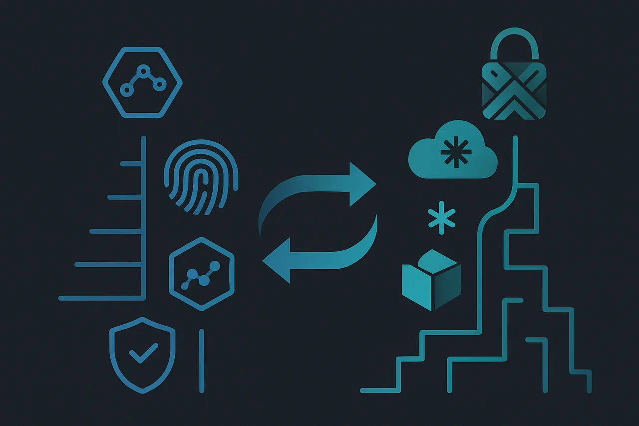 Illustration of escalating detection methods versus evolving obfuscation techniques in an arms race dynamic