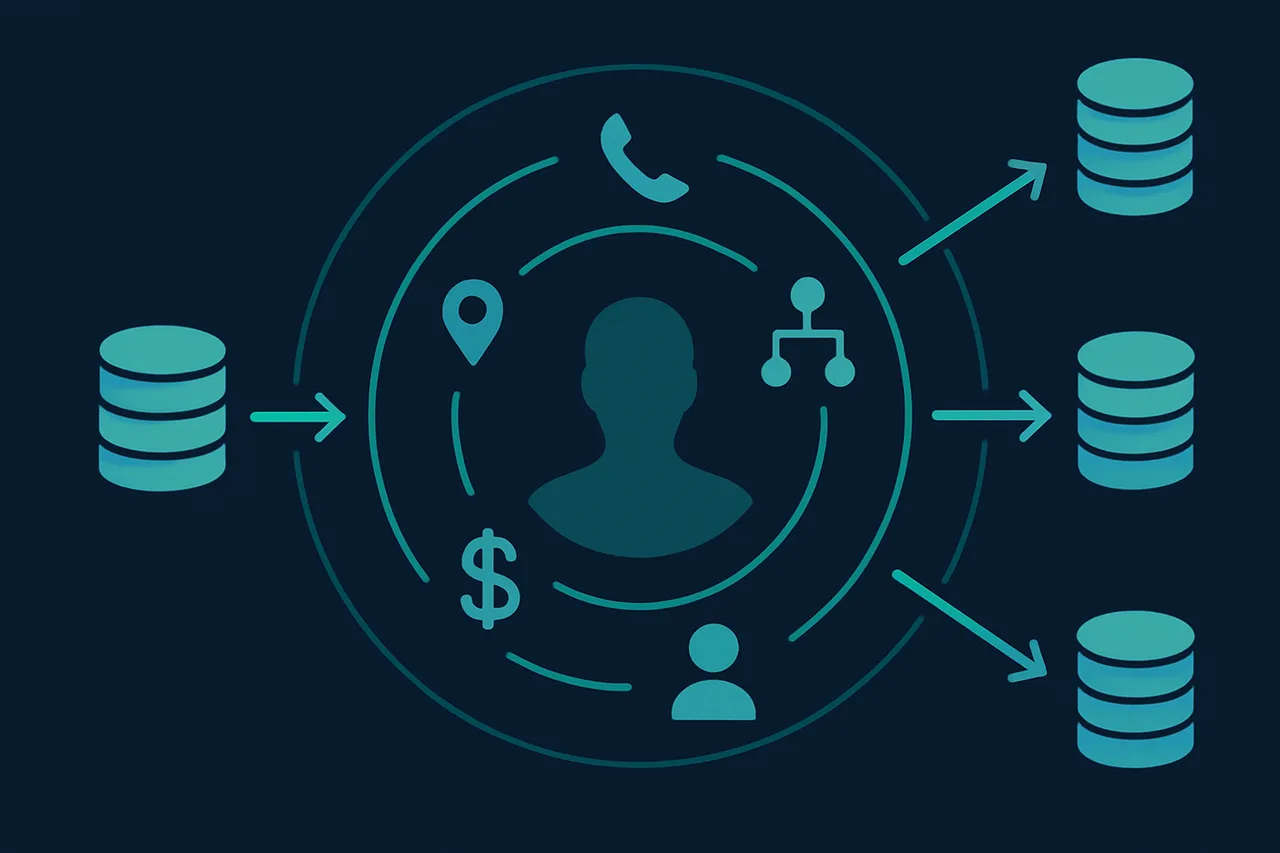 Visualization of personal data dispersed across multiple data broker databases