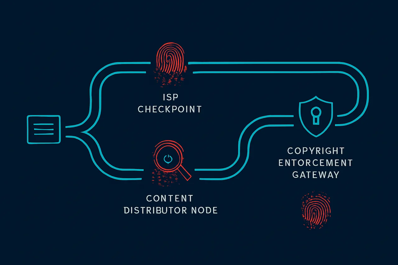 Diagram showing streaming data path with multiple monitoring checkpoints