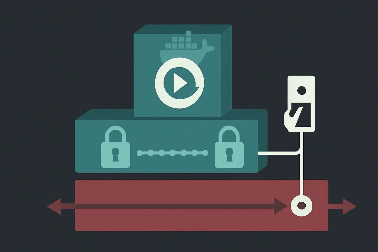 Container-based VPN kill-switch architecture diagram