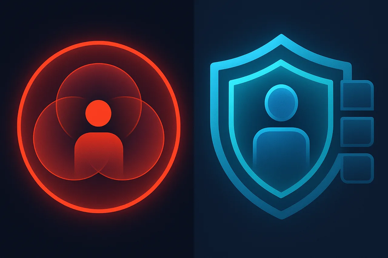 Side-by-side comparison of streamer vulnerability factors versus privacy protection layers