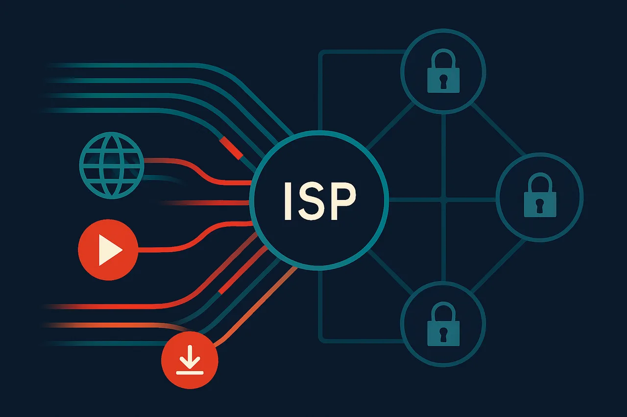 ISP data interception and monitoring visualization