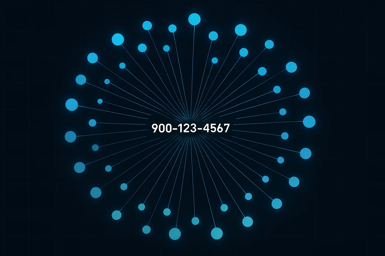 Visualization of phone number distribution across 47 data broker sites