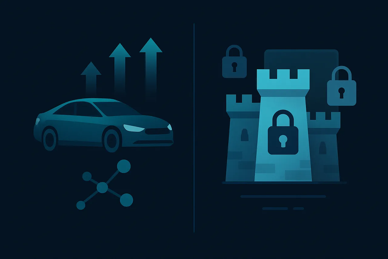 Side-by-side comparison visualization of VPN characteristics