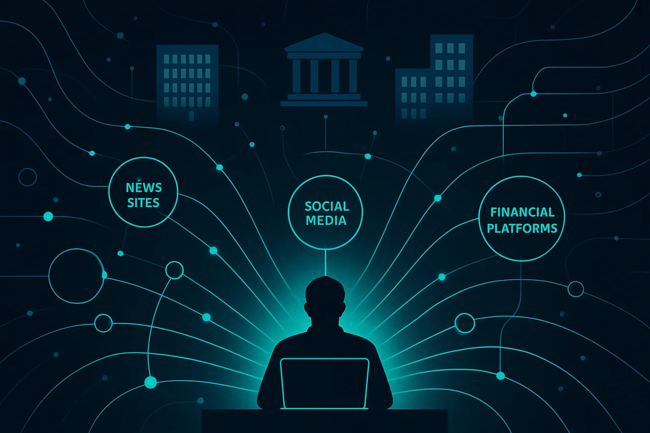 Data flow diagram showing how investor information is collected and transferred from retail investors to institutions
